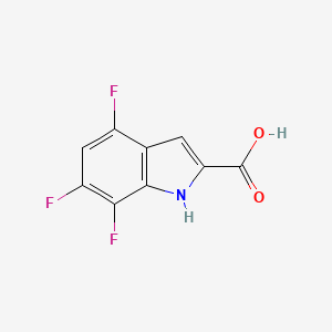 4,6,7-Trifluoro-1H-indole-2-carboxylic acid chemical structure (CAS 1699249-56-3)