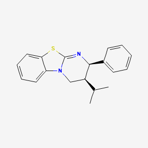 (2R,3S)-3-Isopropyl-2-phenyl-3,4-dihydro-2H-pyrimido[2,1-b][1,3]benzothiazole chemical structure (CAS 1699751-03-5)