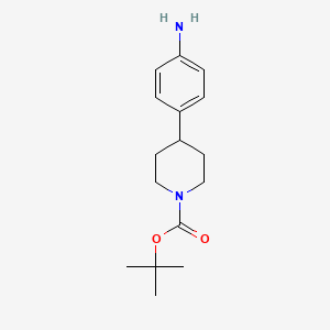 tert-Butyl 4-(4-aminophenyl)piperidine-1-carboxylate chemical structure (CAS 170011-57-1)
