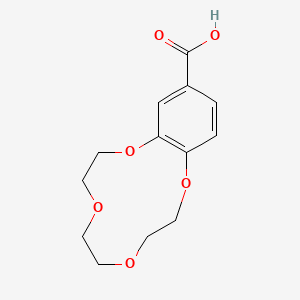 2,3,5,6,8,9-Hexahydrobenzo[b][1,4,7,10]tetraoxacyclododecine-12-carboxylic acid chemical structure (CAS 170031-43-3)