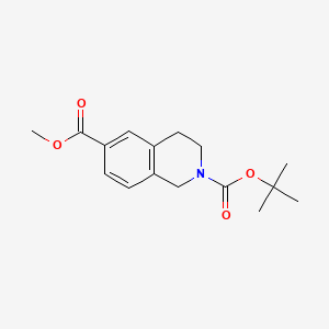 2-tert-Butyl 6-methyl 3,4-dihydroisoquinoline-2,6(1H)-dicarboxylate chemical structure (CAS 170097-66-2)