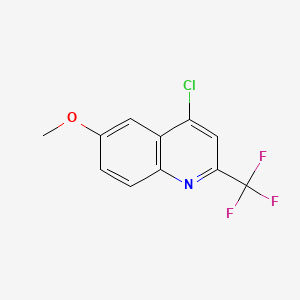 4-Chloro-6-methoxy-2-(trifluoromethyl)quinoline chemical structure (CAS 1701-27-5)