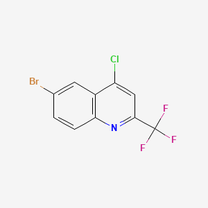6-Bromo-4-chloro-2-(trifluoromethyl)quinoline chemical structure (CAS 1701-28-6)