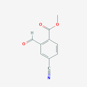 Methyl 4-cyano-2-formylbenzoate chemical structure (CAS 1701408-08-3)
