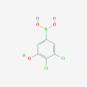 (3,4-Dichloro-5-hydroxyphenyl)boronic acid chemical structure (CAS 1701449-88-8)