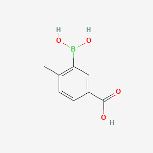 3-Borono-4-methylbenzoic acid chemical structure (CAS 170230-88-3)