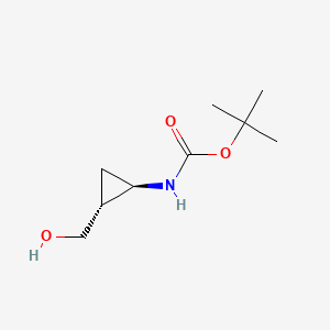 rel-tert-Butyl ((1R,2R)-2-(hydroxymethyl)cyclopropyl)carbamate chemical structure (CAS 170299-53-3)