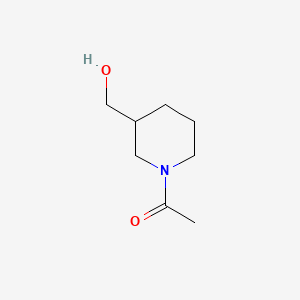 1-(3-(Hydroxymethyl)piperidin-1-yl)ethanone chemical structure (CAS 170302-87-1)