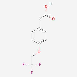 2-(4-(2,2,2-Trifluoroethoxy)phenyl)acetic acid chemical structure (CAS 170361-35-0)