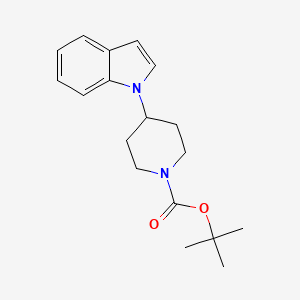 tert-Butyl 4-(1H-indol-1-yl)piperidine-1-carboxylate chemical structure (CAS 170364-89-3)