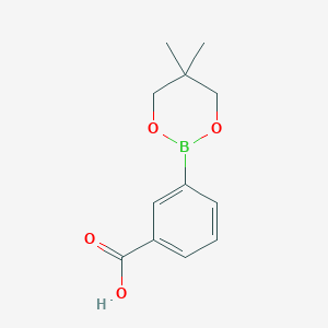 3-(5,5-Dimethyl-1,3,2-dioxaborinan-2-yl)benzoic acid chemical structure (CAS 1703741-63-2)