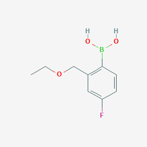 (2-(ethoxymethyl)-4-fluorophenyl)boronic acid chemical structure (CAS 1704063-87-5)