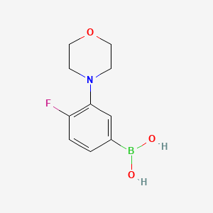(4-Fluoro-3-morpholinophenyl)boronic acid chemical structure (CAS 1704073-35-7)