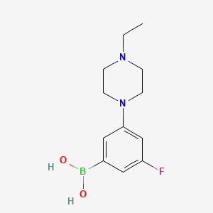 (3-(4-ethylpiperazin-1-yl)-5-fluorophenyl)boronic acid chemical structure (CAS 1704074-45-2)