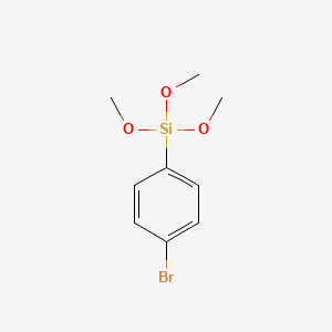 (4-Bromophenyl)trimethoxysilane chemical structure (CAS 17043-05-9)