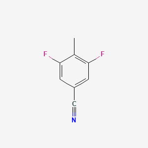 3,5-Difluoro-4-methylbenzonitrile chemical structure (CAS 170572-50-6)