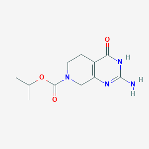 ISopropyl 2-amino-4-hydroxy-5,8-dihydropyrido[3,4-d]pyrimidine-7(6h)-carboxylate chemical structure (CAS 1706429-83-5)