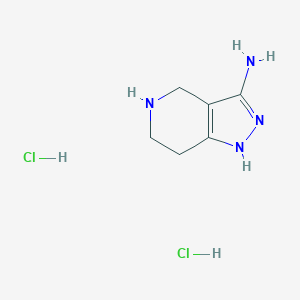 4,5,6,7-Tetrahydro-1H-pyrazolo[4,3-c]pyridin-3-amine dihydrochloride chemical structure (CAS 1706440-13-2)