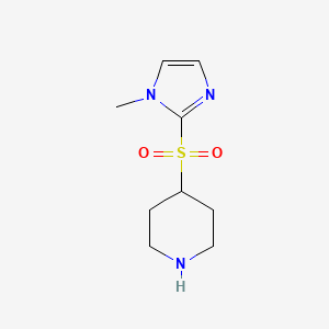 4-((1-Methyl-1H-imidazol-2-yl)sulfonyl)piperidine chemical structure (CAS 1706448-77-2)