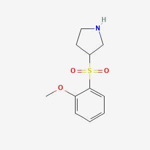 3-((2-Methoxyphenyl)sulfonyl)pyrrolidine chemical structure (CAS 1706454-94-5)