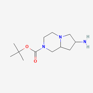 tert-Butyl 7-aminohexahydropyrrolo[1,2-a]pyrazine-2(1H)-carboxylate chemical structure (CAS 1706647-02-0)
