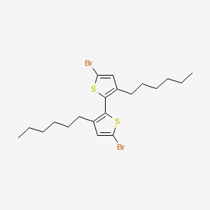 5,5'-Dibromo-3,3'-dihexyl-2,2'-bithiophene chemical structure (CAS 170702-05-3)