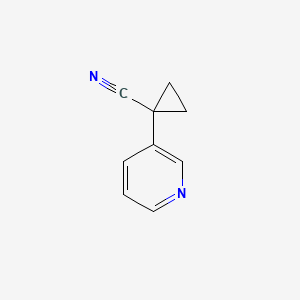 1-(Pyridin-3-yl)cyclopropanecarbonitrile chemical structure (CAS 170734-10-8)