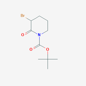 tert-Butyl 3-bromo-2-oxopiperidine-1-carboxylate chemical structure (CAS 1707358-29-9)