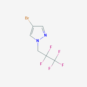 4-Bromo-1-(2,2,3,3,3-pentafluoropropyl)-1H-pyrazole chemical structure (CAS 1707364-48-4)