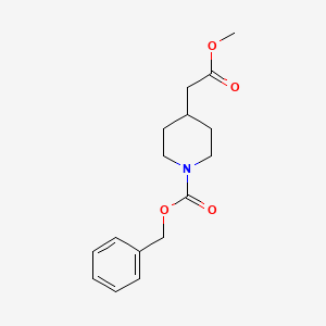 Methyl N-Cbz-4-piperidineacetate chemical structure (CAS 170737-53-8)