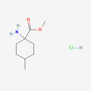 Methyl 1-amino-4-methylcyclohexanecarboxylate hydrochloride chemical structure (CAS 170737-82-3)