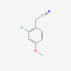 2-(2-Chloro-4-methoxyphenyl)acetonitrile chemical structure (CAS 170737-93-6)