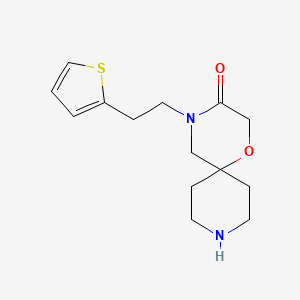 4-(2-(Thiophen-2-yl)ethyl)-1-oxa-4,9-diazaspiro[5.5]undecan-3-one chemical structure (CAS 1707379-02-9)