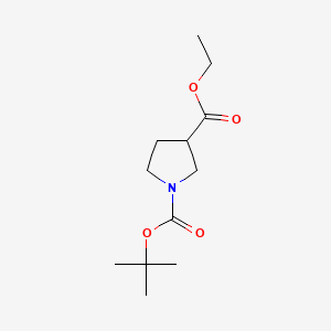 1-tert-Butyl 3-ethyl pyrrolidine-1,3-dicarboxylate chemical structure (CAS 170844-49-2)