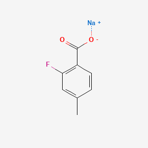 Sodium 2-fluoro-4-methylbenzoate chemical structure (CAS 1708942-19-1)