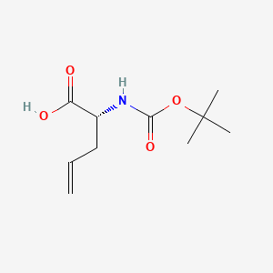 (R)-2-((tert-Butoxycarbonyl)amino)pent-4-enoic acid chemical structure (CAS 170899-08-8)
