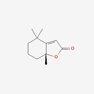 (R)-4,4,7a-Trimethyl-5,6,7,7a-tetrahydrobenzofuran-2(4H)-one chemical structure (CAS 17092-92-1)