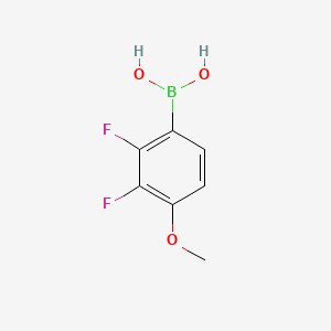 (2,3-Difluoro-4-methoxyphenyl)boronic acid chemical structure (CAS 170981-41-6)