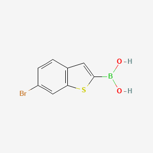 (6-Bromobenzo[b]thiophen-2-yl)boronic acid chemical structure (CAS 1709825-01-3)