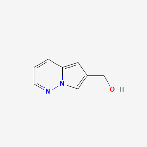 Pyrrolo[1,2-b]pyridazin-6-ylmethanol chemical structure (CAS 1709825-55-7)