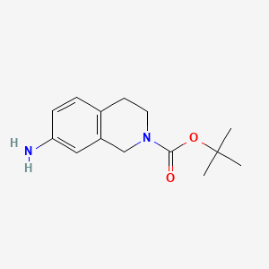 tert-Butyl 7-amino-3,4-dihydroisoquinoline-2(1H)-carboxylate chemical structure (CAS 171049-41-5)