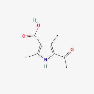 5-Acetyl-2,4-dimethyl-1H-pyrrole-3-carboxylic acid chemical structure (CAS 17106-15-9)
