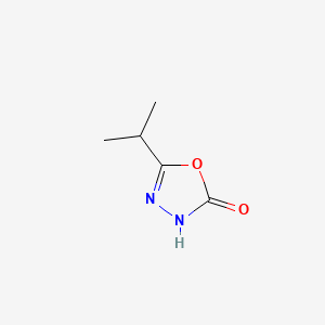 5-Isopropyl-1,3,4-oxadiazol-2(3H)-one chemical structure (CAS 1711-88-2)