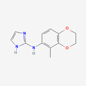 N-(5-Methyl-2,3-dihydrobenzo[b][1,4]dioxin-6-yl)-1H-imidazol-2-amine chemical structure (CAS 171102-29-7)