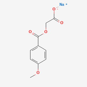Sodium 2-((4-methoxybenzoyl)oxy)acetate chemical structure (CAS 17114-82-8)