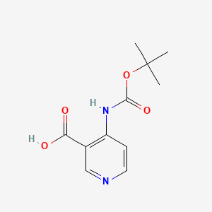 4-((tert-Butoxycarbonyl)amino)nicotinic acid chemical structure (CAS 171178-34-0)