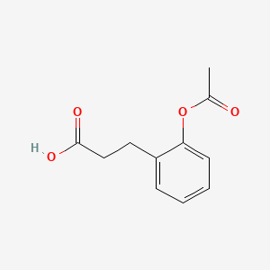 3-(2-Acetoxyphenyl)propanoic acid chemical structure (CAS 17123-74-9)