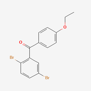 (2,5-Dibromophenyl)(4-ethoxyphenyl)methanone chemical structure (CAS 1713015-63-4)