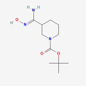 tert-Butyl 3-(N'-hydroxycarbamimidoyl)piperidine-1-carboxylate chemical structure (CAS 1713281-19-6)