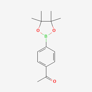 1-(4-(4,4,5,5-Tetramethyl-1,3,2-dioxaborolan-2-yl)phenyl)ethanone chemical structure (CAS 171364-81-1)